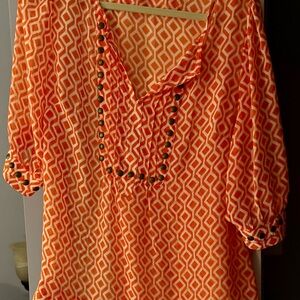 41 Hawthorn Orange Diamond Blouse